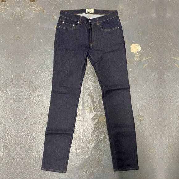 ACNE STUDIOS Dark Indigo Cotton Blend Jeans size 34 - Picture 1 of 12
